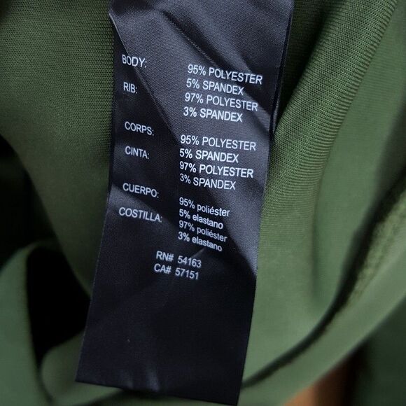 KARL LAGERFELD Track Jacket Mens Medium Green Side Stripe Zip Up Logo $149 - Picture 8 of 11